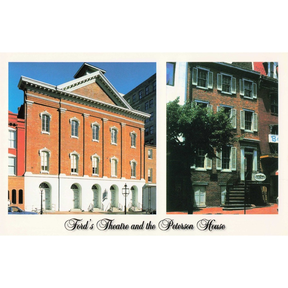 Ford's Theatre Peterson House Washington DC Postcard Lincoln Assassination Site - Picture 1 of 2